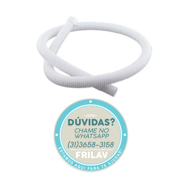 Mangueira de Saída de Drenagem 1,10m - Bocal 21mm - Original Durín 09085 - Para Tanquinhos