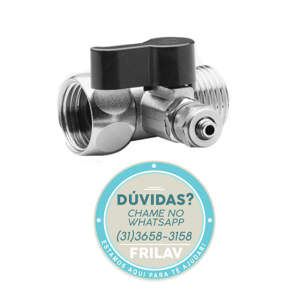 Válvula de Conexão Tê Original Electrolux A07649501 - 1/2" x 1/2" x 1/4" com Porca