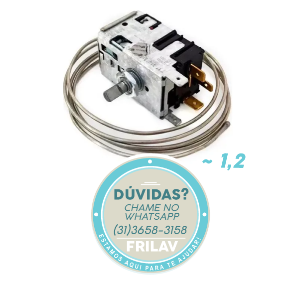 Termostato para Geladeira Continental (AGT-TCB6662) - Modelos R35, R41, R46D/C - Reposição de Qualidade