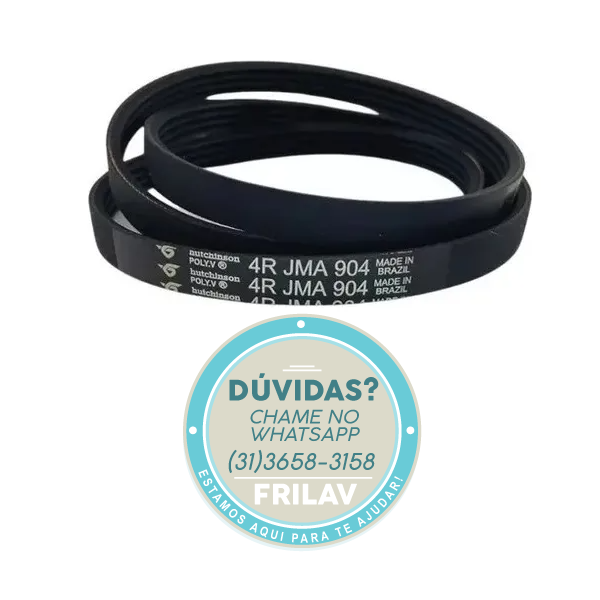 Correia Poly V 4JMA904 Multi V - Compatível Suggar Lavamax 10Kg - Código WC198 - 4 Nervuras