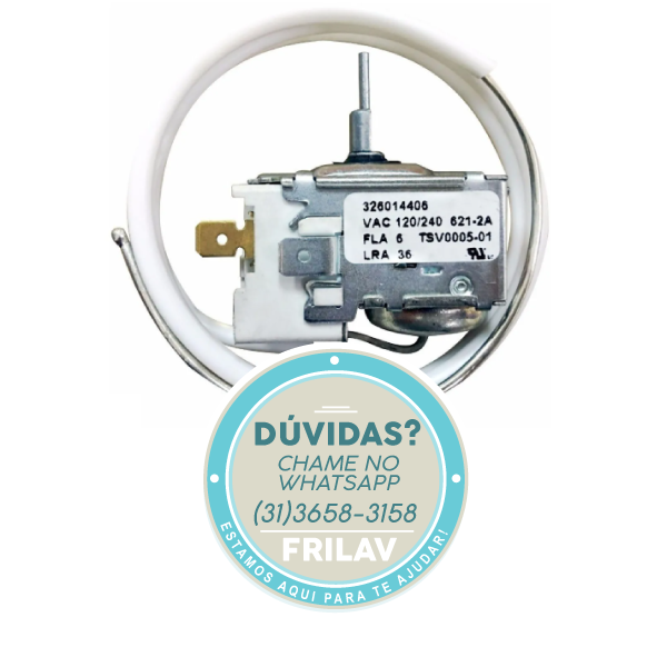 Termostato Push Button (Botão) Original Consul W11082462 - Código TSV0005-01 - Para CRA28, CRA30 e CRC30