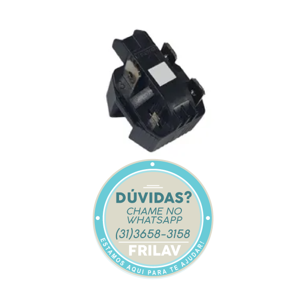 Relé PTC de Partida 3 Terminais 127V - Compatível Klixon - Código 5903 - Para Refrigeradores