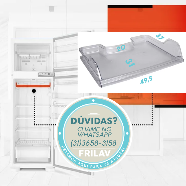 Prateleira Cold Room Original Brastemp Consul W10287534 - Para Geladeiras BRM38EB, BRM39EB, CRM37