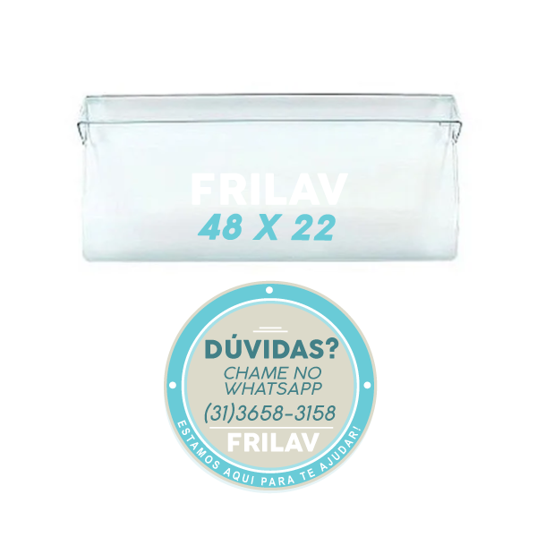 Frontal da Gaveta de Legumes Original Brastemp Consul W10287547 - Para Geladeiras BRD36, BRM33, CRD34 e Mais