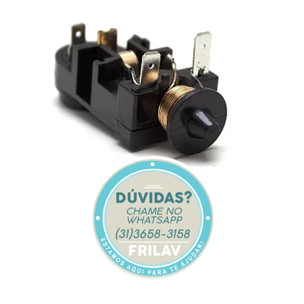 Relé PTC de Partida Longo 1/8 HP - 127V (110V) Original Embraco - Código R451PL / 188759