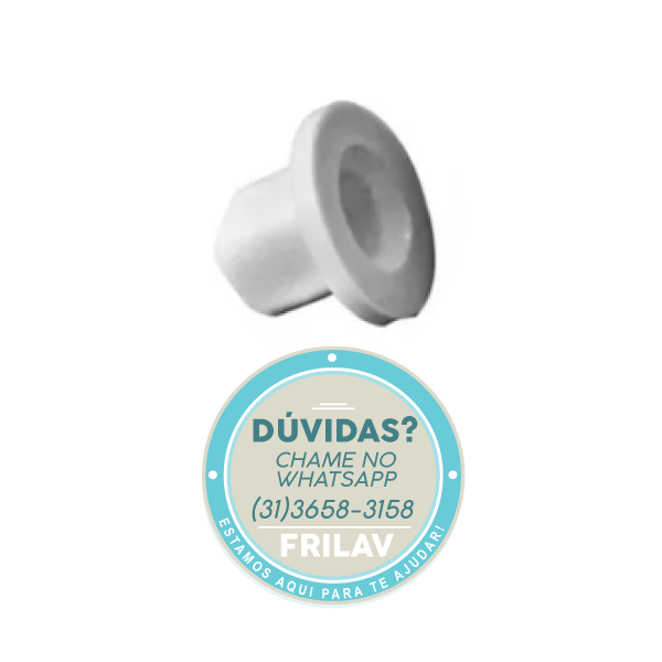 Bucha da Dobradiça da Porta Original Brastemp Consul - Medida 3,5mm - Código 151646000 - Reparo para Folga e Rangido