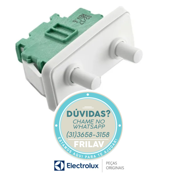 Interruptor da Porta Original Electrolux 64484557 / 41011867 - Para Geladeiras DF38, DF45, DC47 e Modelos Frost Free