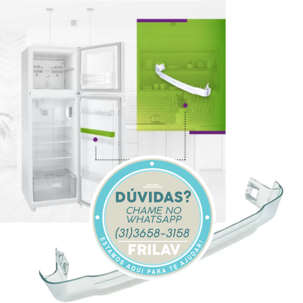 Complemento da Prateleira de Porta Original Consul 326041581 / 326049386 - Para Geladeiras CRM30, CRD30D, CRM33EB