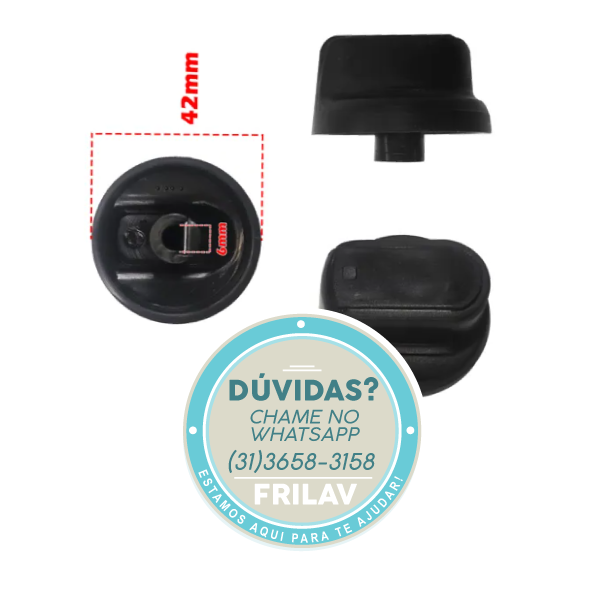 Manípulo (Botão) do Fogão Original Brastemp W10733149 - Para Modelos BF075, BF375, BF175 e Mais