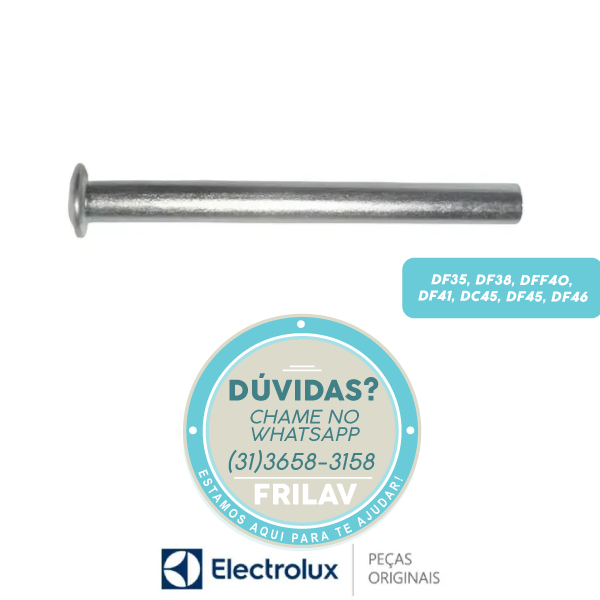 Rebite do Rodízio (Roda Traseira) Original Electrolux 61390204 / 41001394 - Para Geladeiras DF35, DF45, DFF40 e Mais