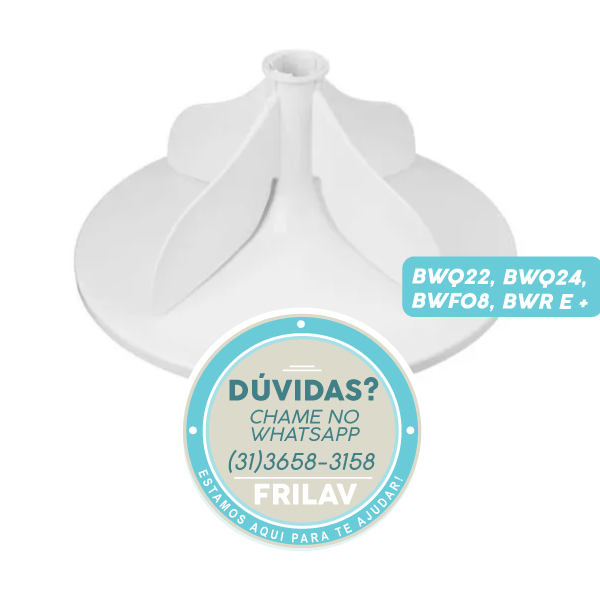 Agitador Batedor Inferior Original Brastemp - Para Lavadoras BWQ22, BWQ24, BWF08, BWR - Peça de Reposição