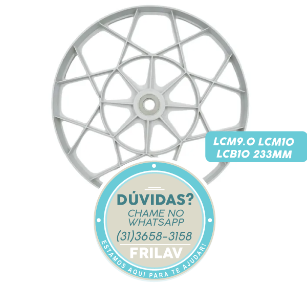 Polia do Agitador (Intermediária) Original Colormaq 140003218 - 233mm - Para Lavadoras LCM9.0, LCM10, LCB10