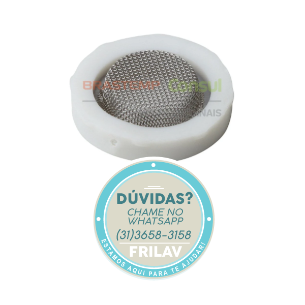 Arruela de Vedação com Filtro (Tela) para Mangueira de Entrada - Código 326001547 / 02464 - Original para Lava Roupas