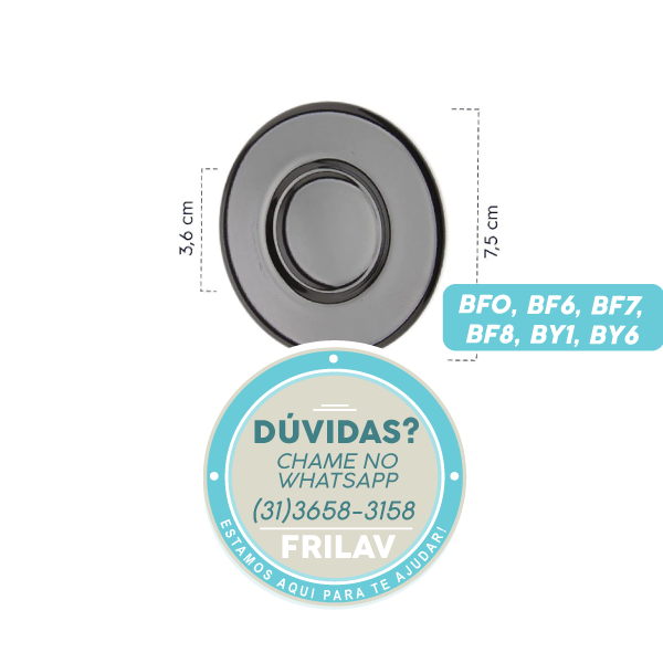 Capa do Queimador Esmaltada Original Brastemp 326055047 - Espalhador de Chama para Fogões BF0, BF6, BF7, BF8 e BY