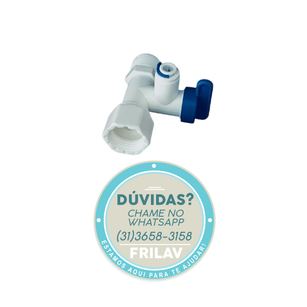 Válvula de Conexão Tê 1/2" x 1/2" x 1/4" Engate Rápido - Original Planeta Água CN230 - Adaptador Hidráulico