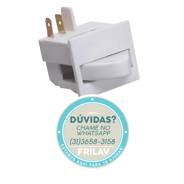 Interruptor da Porta (Switch) Quadrado Pequeno Original Brastemp - Para Lâmpada de Geladeira