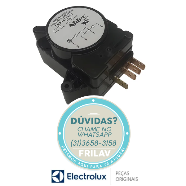 Timer de Degelo Original Electrolux 64484483 / 41001710 - Para Geladeiras Frost Free DF34, DF38, DF40 e Modelos Similares