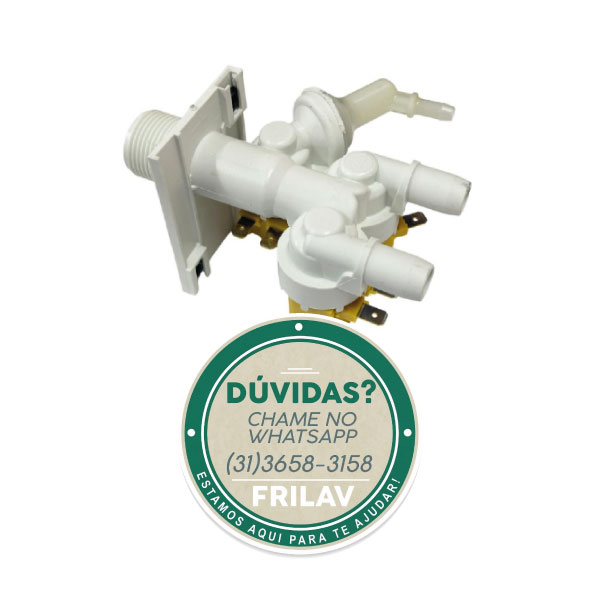 Válvula Tripla de Entrada de Água Lavadora Brastemp 127V Original - W11383840