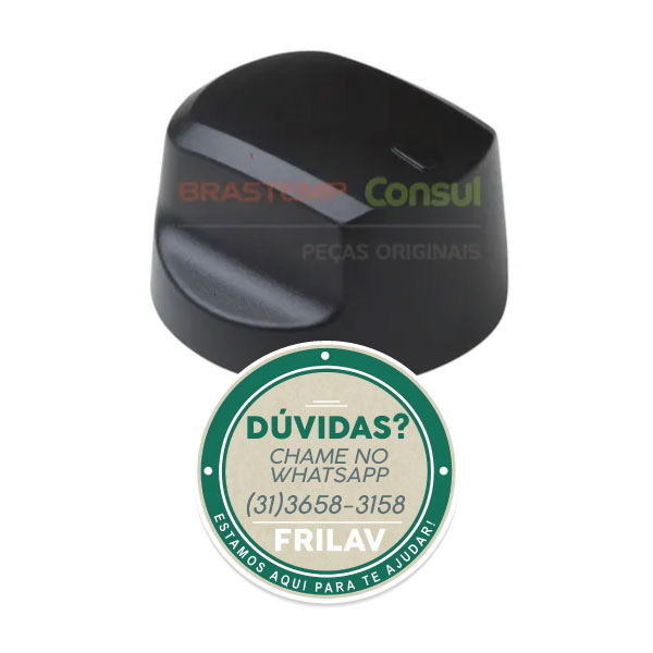 Manípulo de Controle para Fogão Brastemp Gourmand Original - W10516828