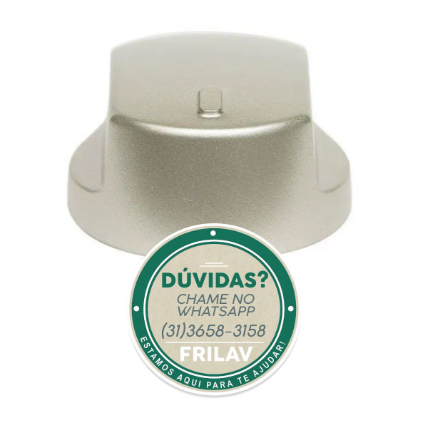 Manípulo de Controle para Fogão Brastemp Gourmand Prata Original - W10225664