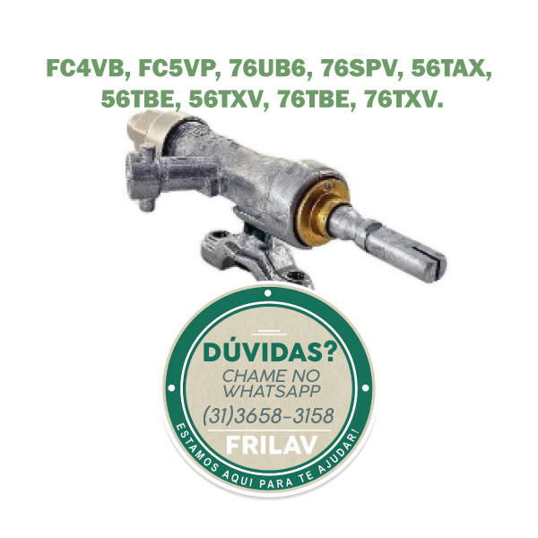 Registro Válvula de Gás para Fogão Electrolux GLP Original - A96933904