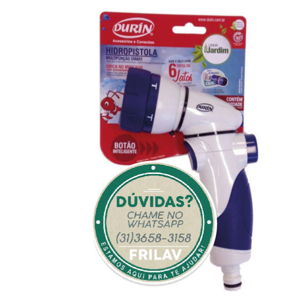 Esguicho para Mangueira Durin Multi Jato Smart - 6 Tipos de Jatos