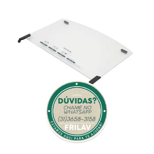 Tampo de Vidro Temperado Original para Fogão Brastemp 5 Bocas - W10881641