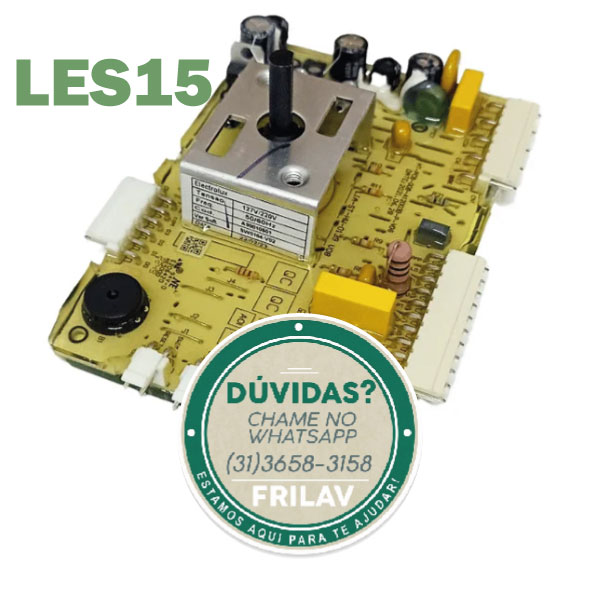 Placa Eletrônica de Potência Lavadora Electrolux LES15 Original - A13611012