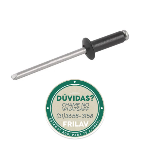 Rebite Pop de Alumínio 3,2 x 6,0 mm Preto Fogão Electrolux Original - 61390229