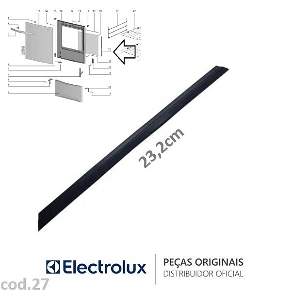 Guarnição de Borracha do Vidro Interno Original Fogão Electrolux – 67493823