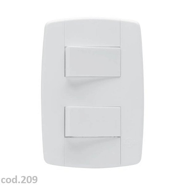 CJ 2 INTERRUPTORES SIMPLES 10A ILUMI LEV TOMADA**