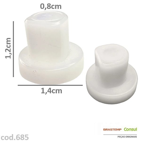 Bucha da Dobradiça de Porta Original Brastemp e Consul 3,5mm – 151646000