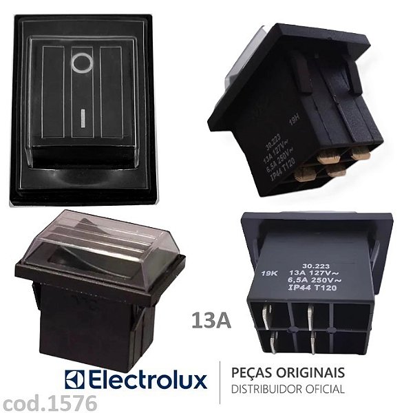 Interruptor com Capa de Proteção para Lavadora de Alta Pressão e Aspirador Electrolux – 64400488
