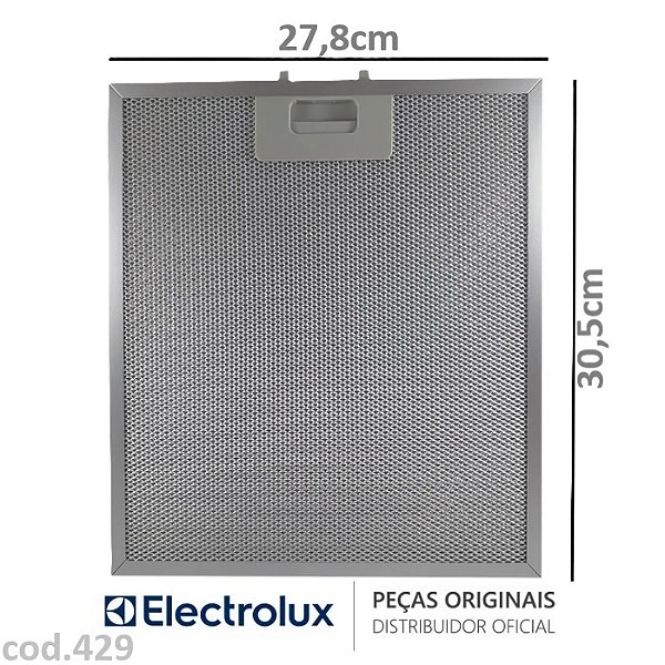 Filtro de Alumínio Original para Depurador Electrolux DE60 – A07685601