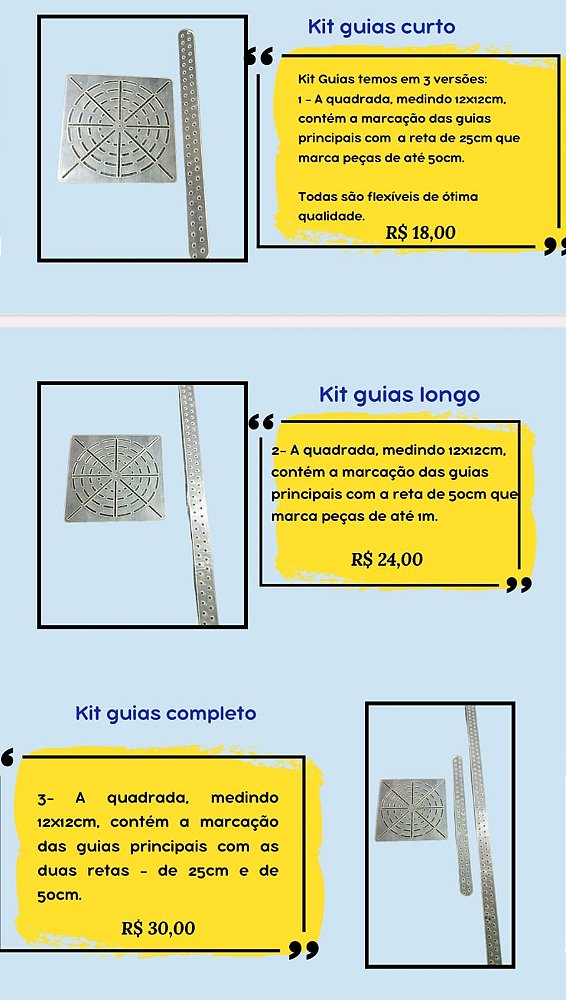 Kit Guias Completo para Mandalas: Guias Curto + Guias Longo