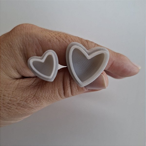 Carimbos Diversos 3D: Design de Coração vazado - Modelo D026