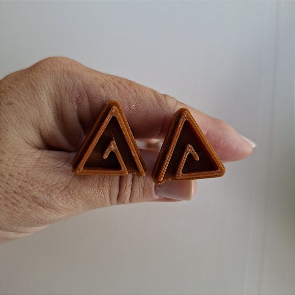 Carimbos Espirais 3 D: Design de Triângulo Espiral Grande- Modelo E027