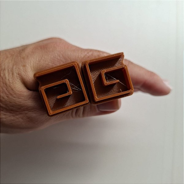 Carimbos Espirais 3 D: Design de Quadrado espiral Grande - Modelo E029