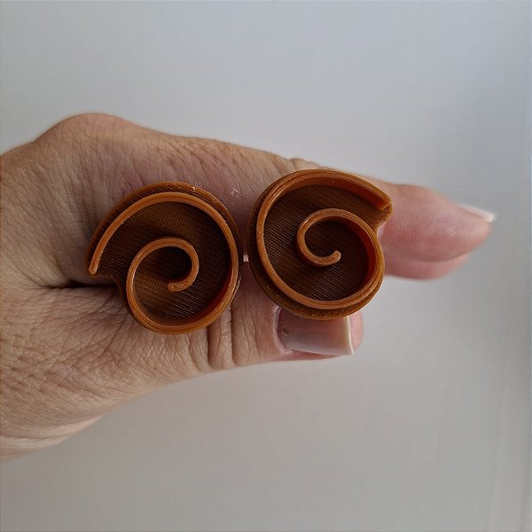 Carimbos Espirais 3 D: Design de Círculo espiral Grande - Modelo E031