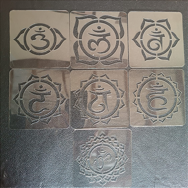 Jogo de 7 chakras em stencil - CHS052