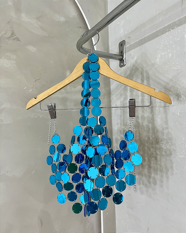 TOP CROPPED BRILHO CORRENTES CRYSTAL GLOW REVEILLON