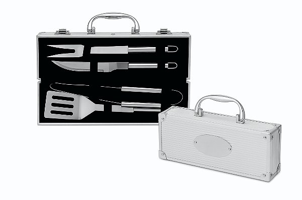 Kit Churrasco 4 Peças Gravação Laser