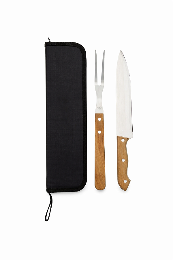 Kit Churrasco 2 Peças Gravação Laser