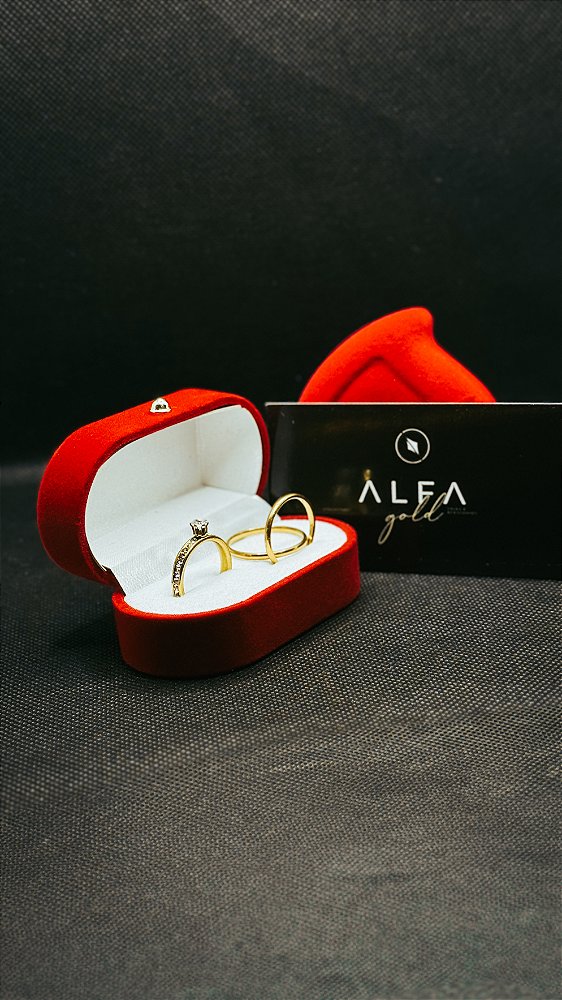 Par de alianças lisas (2mm)