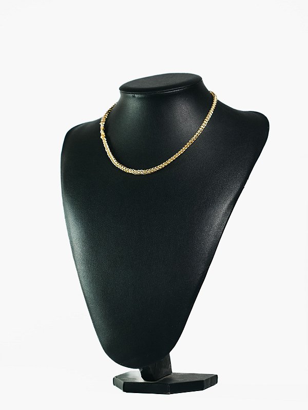 Corrente elo do garimpeiro-banhado a ouro 18k
