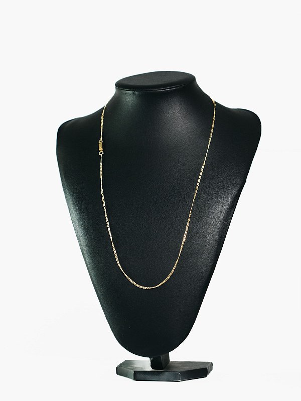 Corrente grumet dupla 4mm-banhado a ouro 18k