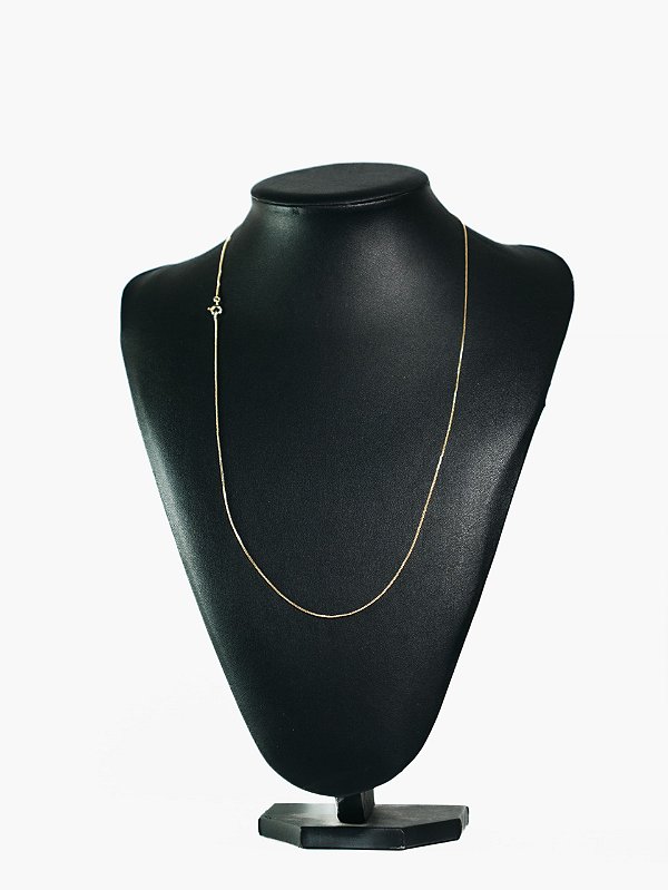 Corrente veneziana 1mm-banhado a ouro 18k