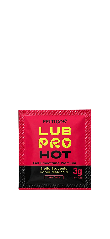 Sachê Lubpro Hot Premium Lubrificante Beijável Efeito Quente 3G Feitiços