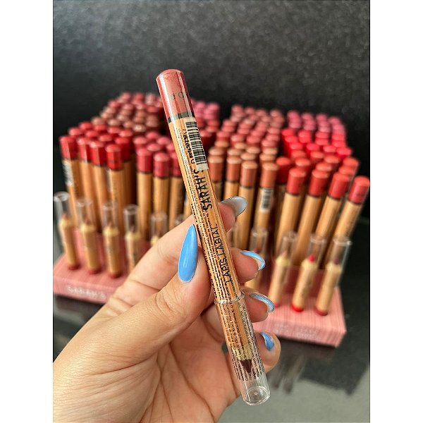 Lápis Labial Sara's Beauty Cor 6 | Nude Elegante | Alta Pigmentação