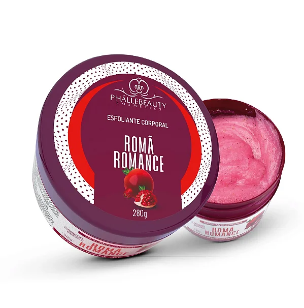 Esfoliante Corporal Phallebeauty Romã Romance 280g – Pele Macia, Cheirosa e Renovada!